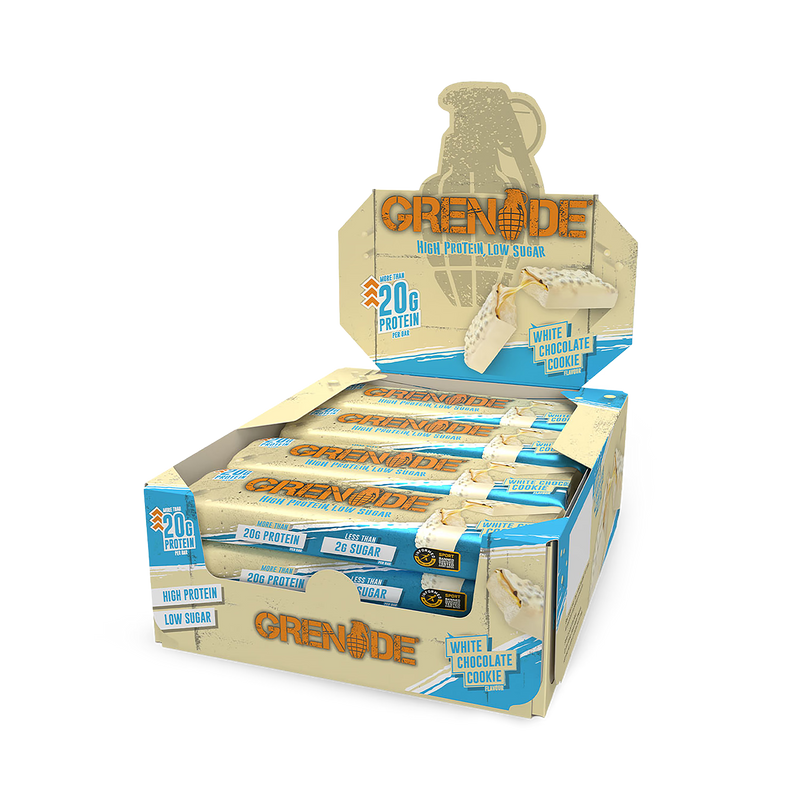 Grenade protein bar white chocolate cookie 12x60g, UK version