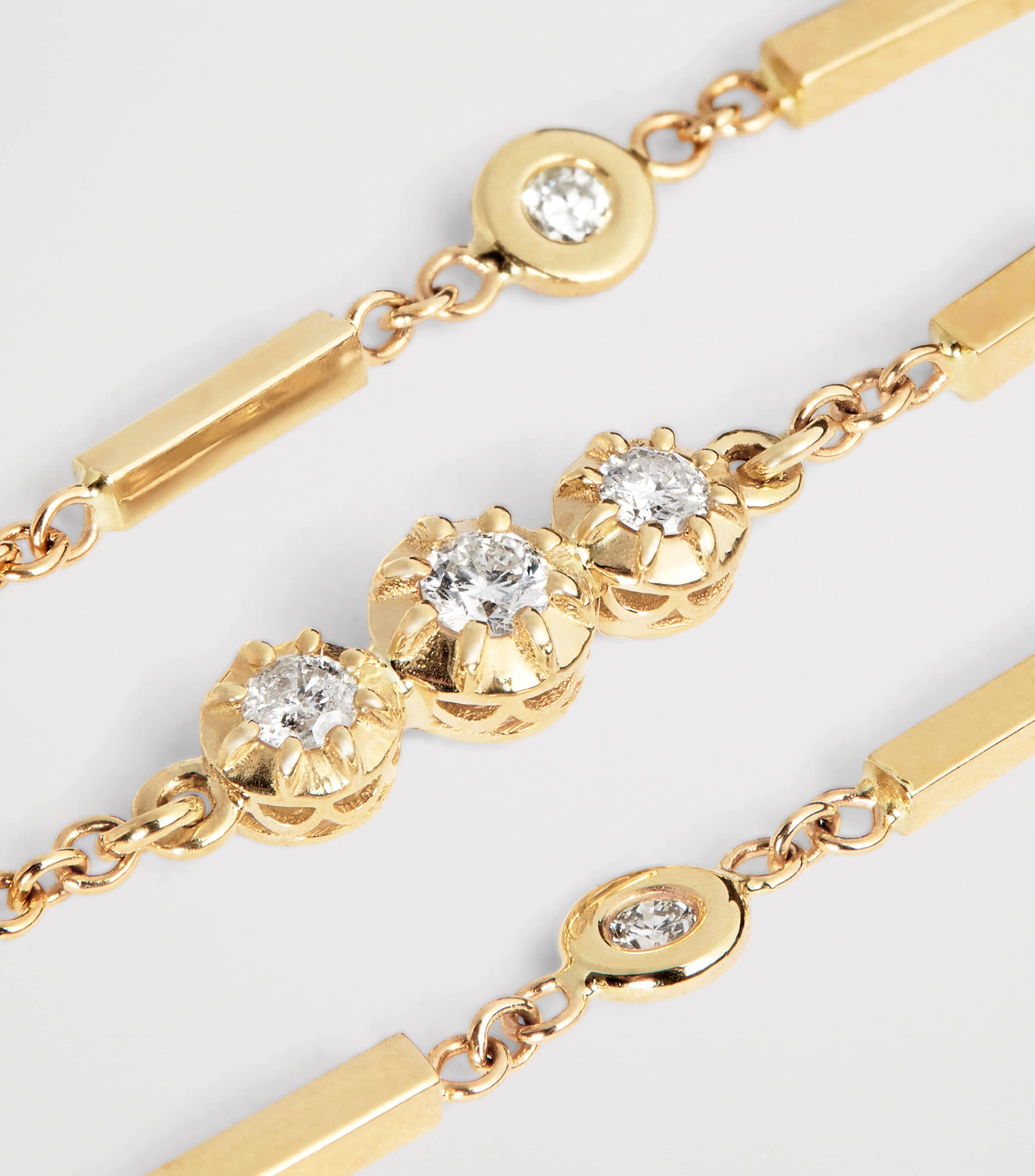 Jacquie Aiche bracelet yellow gold diamond - British product