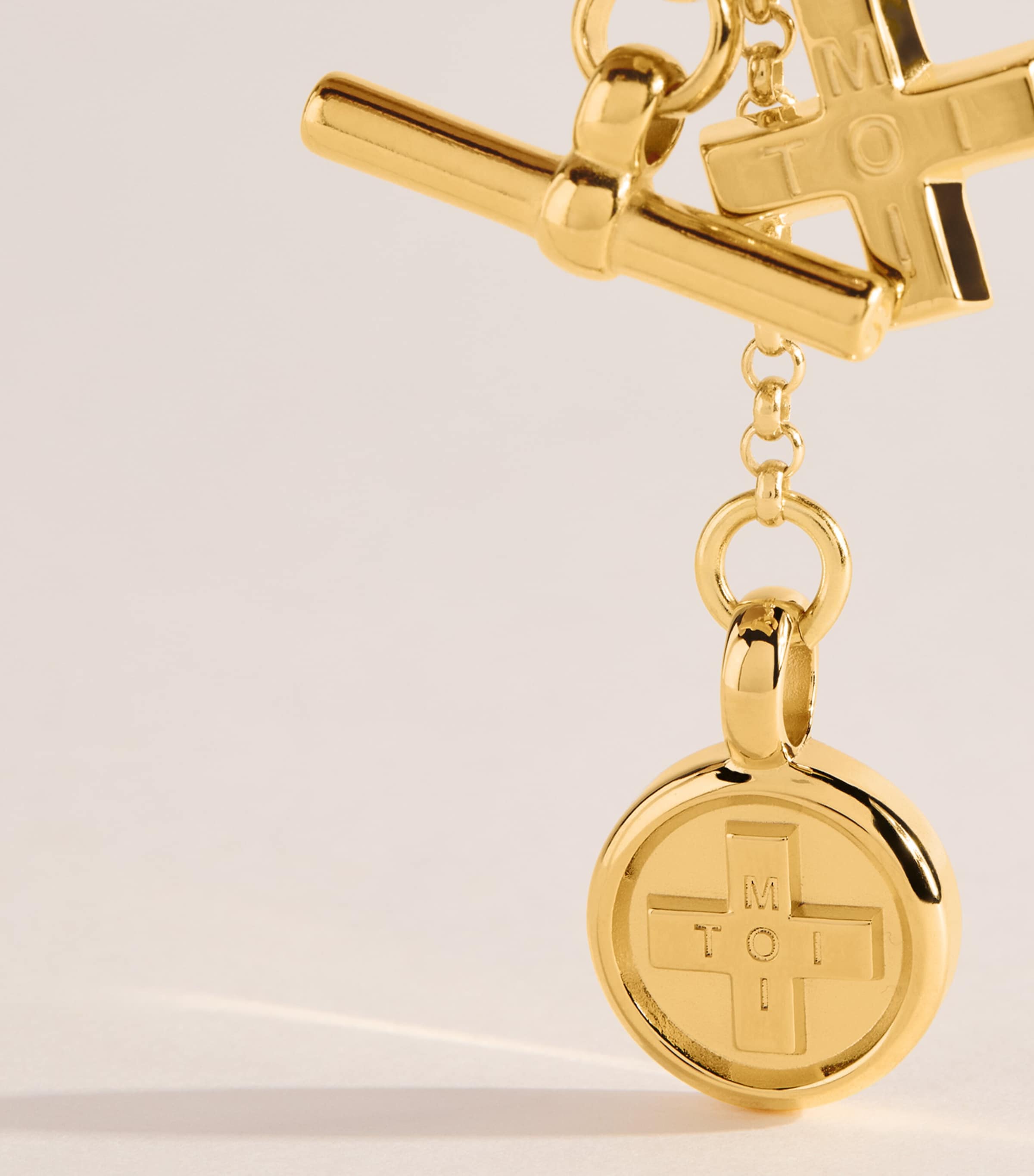 Gold-Plated Moi + Toi Cluster Necklace