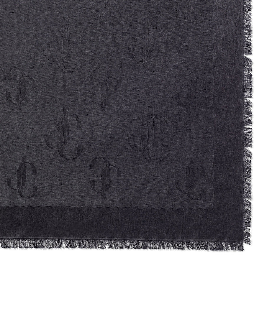 Jimmy Choo Emani silk-wool scarf 140x140cm (British brand)
