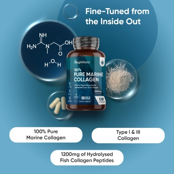 WeightWorld Pure Marine Collagen 120 capsules, imported from the UK