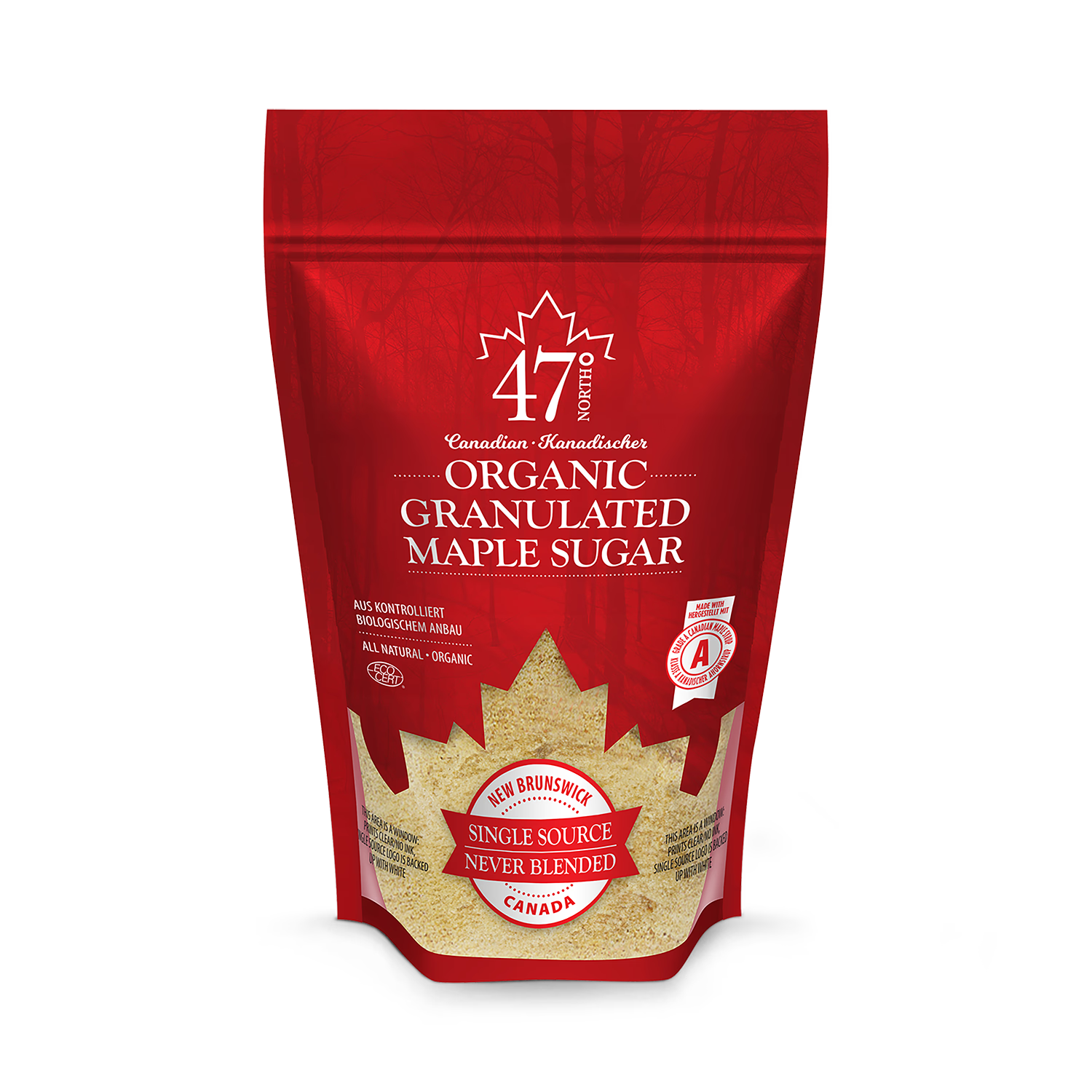 47° North organic maple sugar single source 250g, UK version