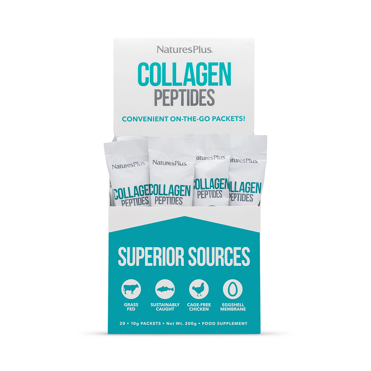 NaturesPlus collagen powder stick pack 20 sachets, UK version