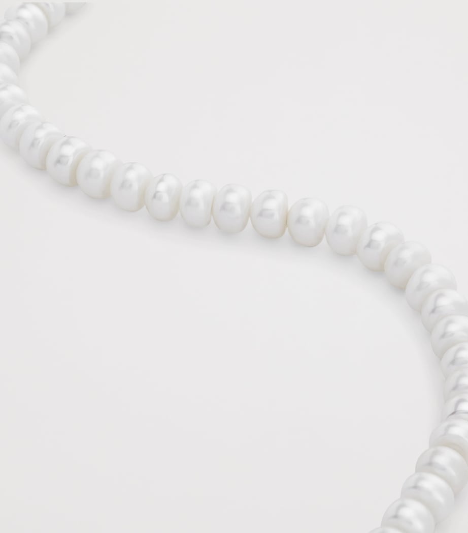 Monica Vinader Nomade gold vermeil pearl bracelet, imported from the UK