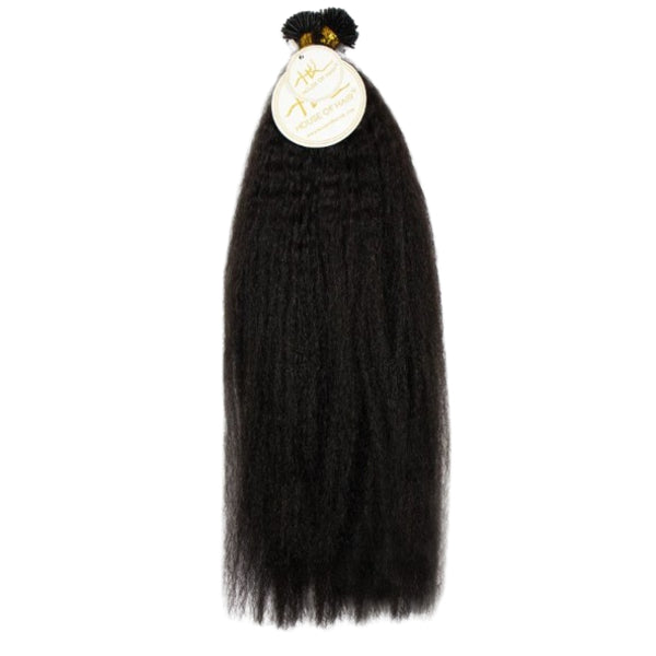 House Of Hair UK Kinky Straight Ebony I-Tip Strands 18 GOODS Superdrug   