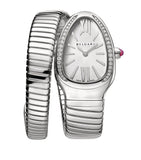 Bvlgari Serpenti Tubogas stainless steel diamond watch 35mm, imported from the UK