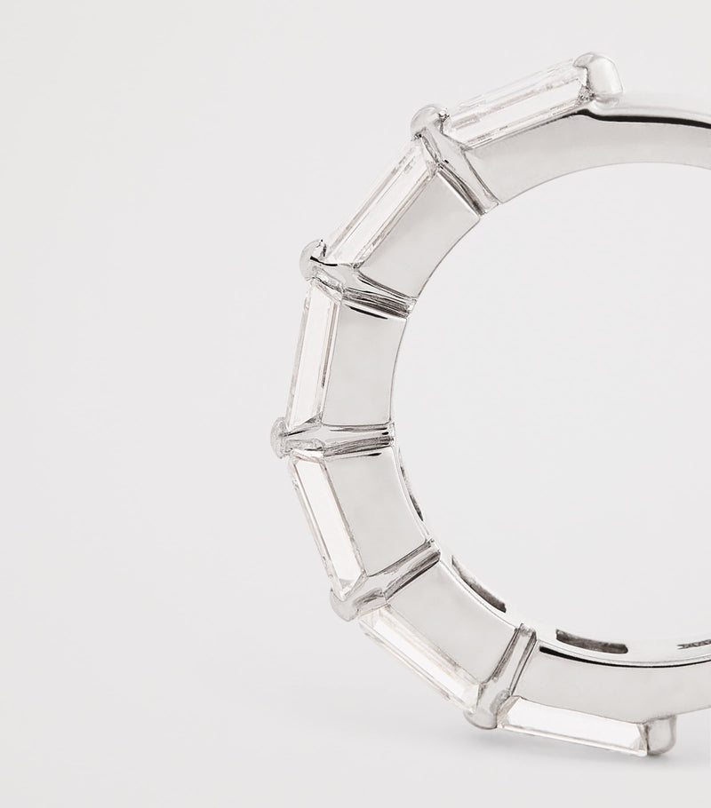 Anita Ko white gold diamond baguette floating ring, imported from the UK