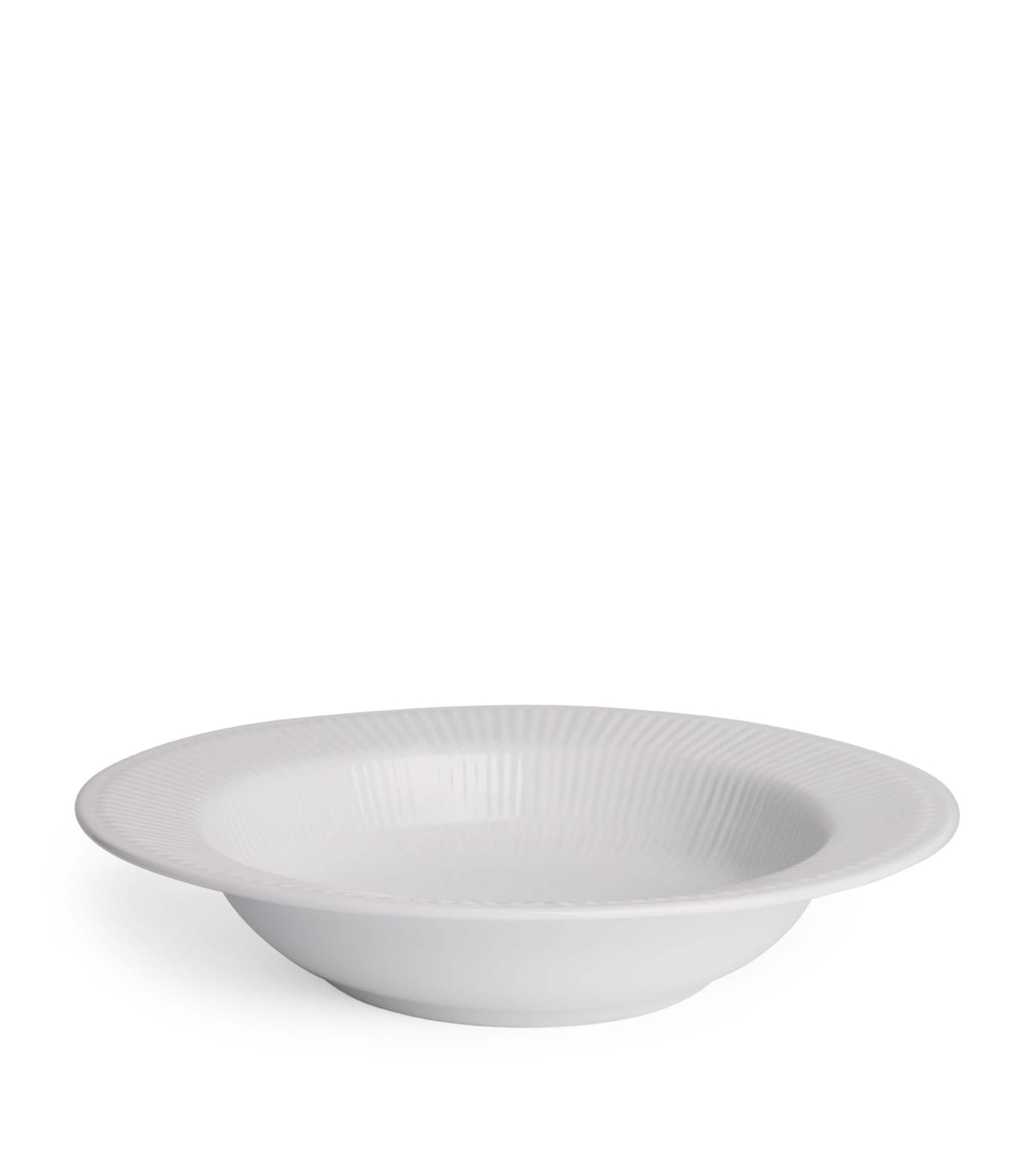 Royal Copenhagen white fluted porcelain deep plate 30cm, imported from the UK