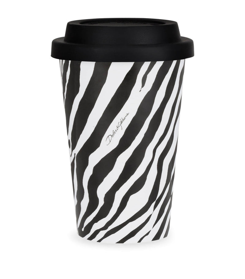 Dolce&Gabbana Casa ceramic zebra travel mug - British product