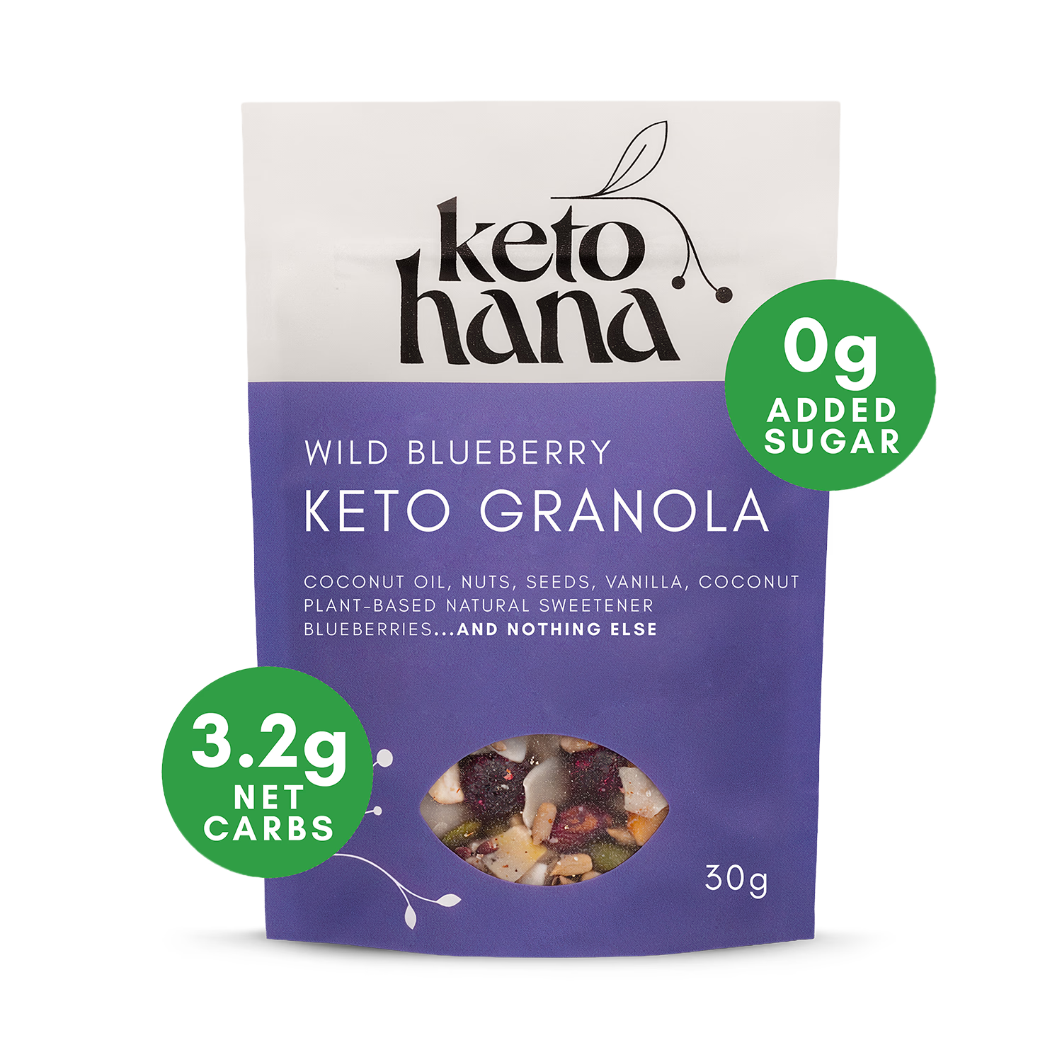 Keto Hana Wild Blueberry Granola 300g - British product