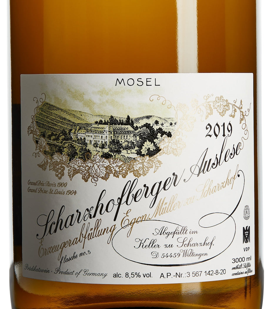 Egon Muller Scharzhofberger Riesling Auslese wine 3L - British product