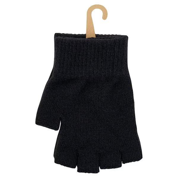Superdrug fingerless gloves black (British brand)