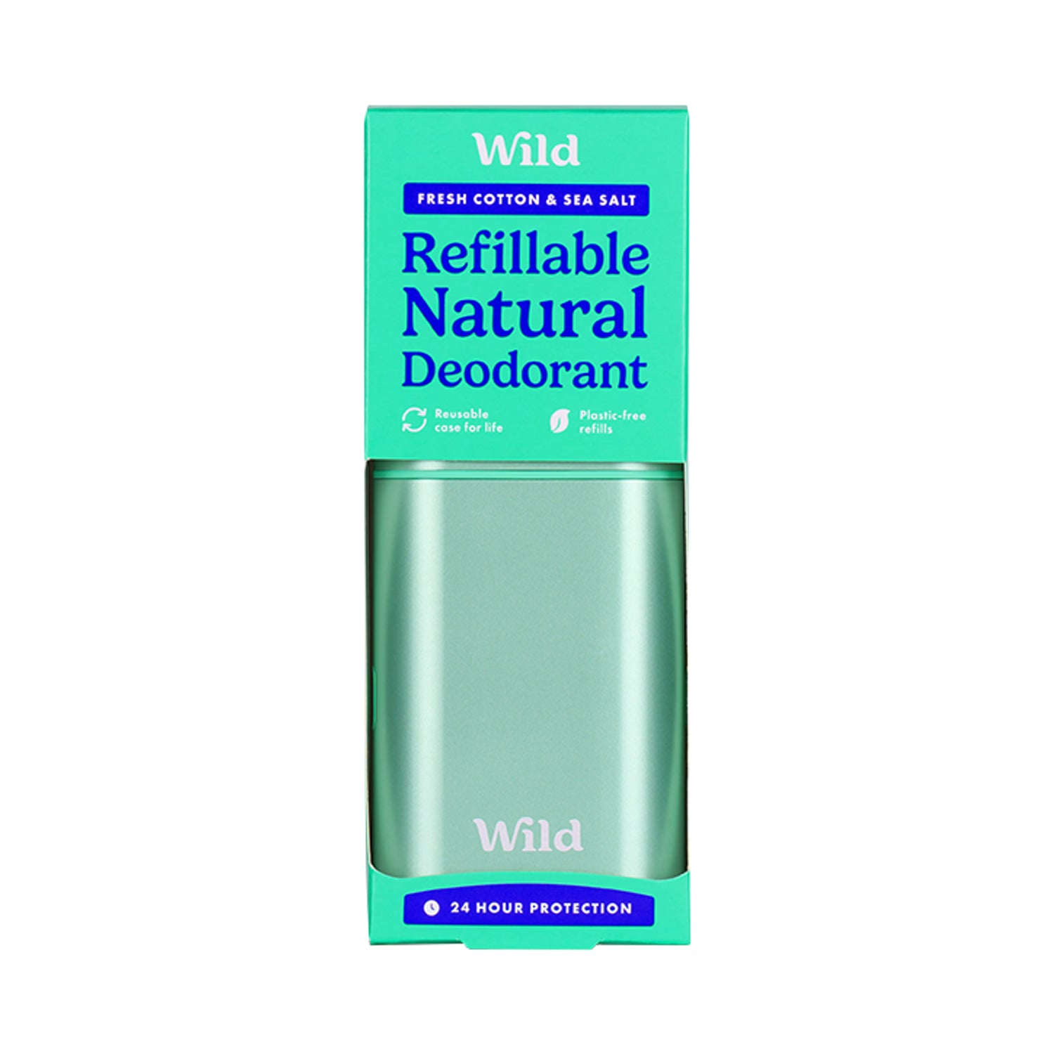 WILD Fresh Cotton & Sea Salt deodorant starter pack - British product