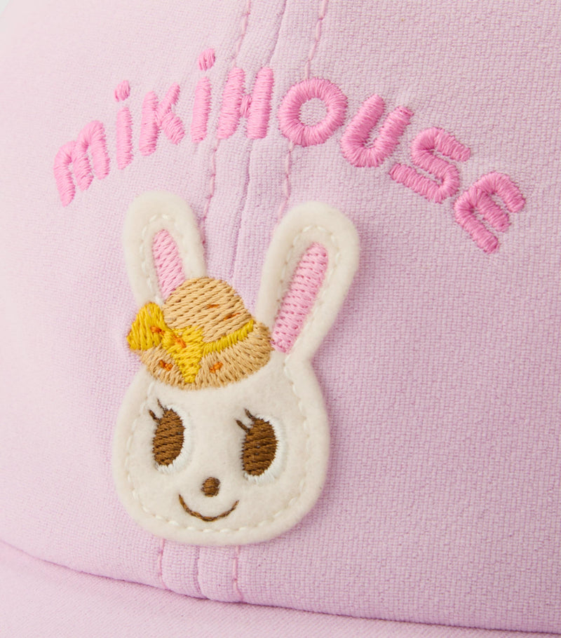 Miki House bunny appliqué cap for children (British brand)