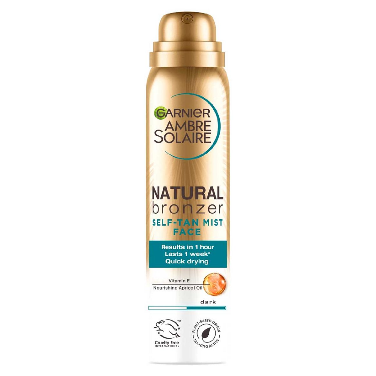 Garnier Ambre Solaire Natural Bronzer Quick Drying Dark Self Tan Face Mist 75ml GOODS Boots   