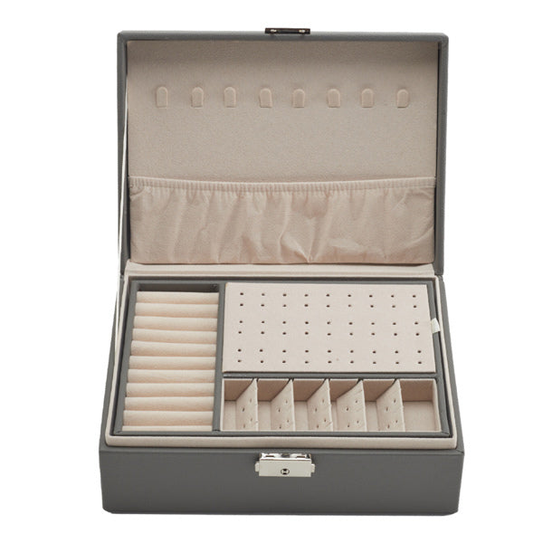 Livingandhome lockable faux leather jewellery organizer - British product