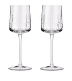 Christofle Graphik crystal white wine glasses set of 2 170ml - British product