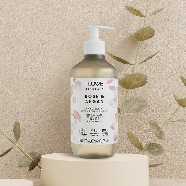 I Love Naturals Rose Argan Hand Wash 500ml, UK version