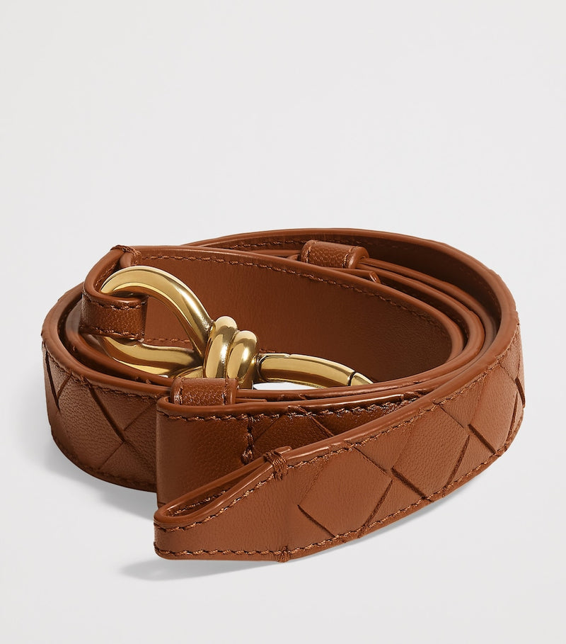 Bottega Veneta Intrecciato leather belt 2cm, UK version