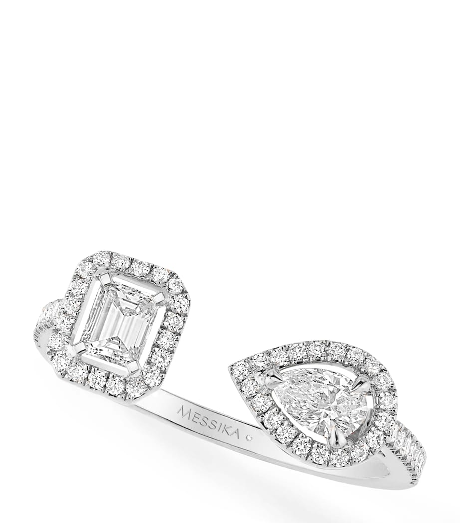 Messika My Twin white gold diamond ring 0.45ct, imported from the UK