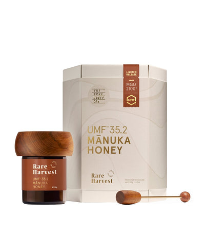 Harrods The True Honey Co Rare Harvest UMF35.2 MGO 2100+ Mnuka Honey 230g- Buy online at McGrocer
