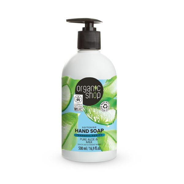 Organic Shop hand soap aloe and milk 500ml - British product