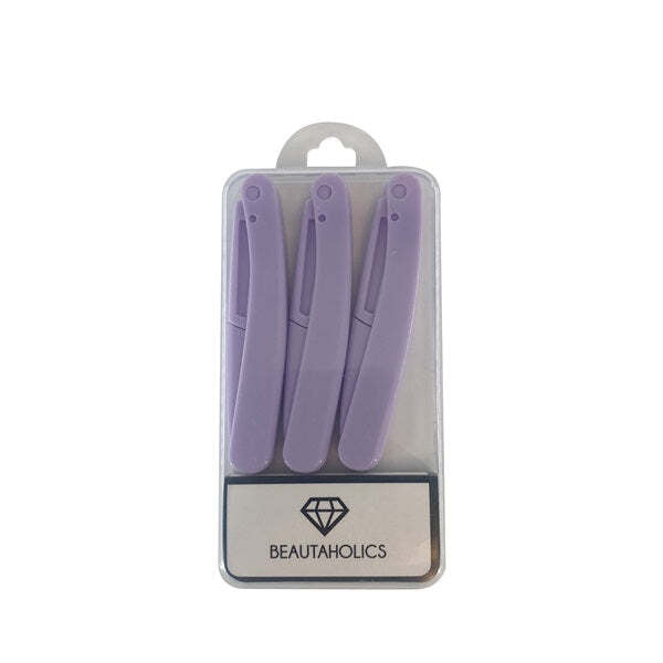 Beautaholics folding dermaplaner eyebrow shaper purple, imported from the UK
