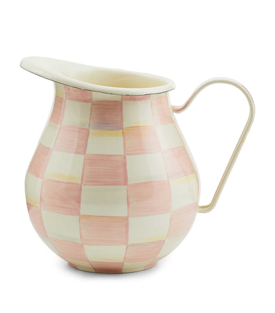 MacKenzie-Childs Rosy Check Pitcher 3L