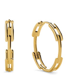 Monica Vinader gold vermeil hoop earrings (British brand)