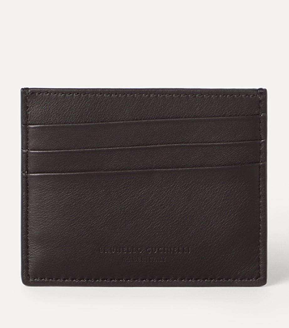 Brunello Cucinelli smooth calfskin card holder, imported from the UK
