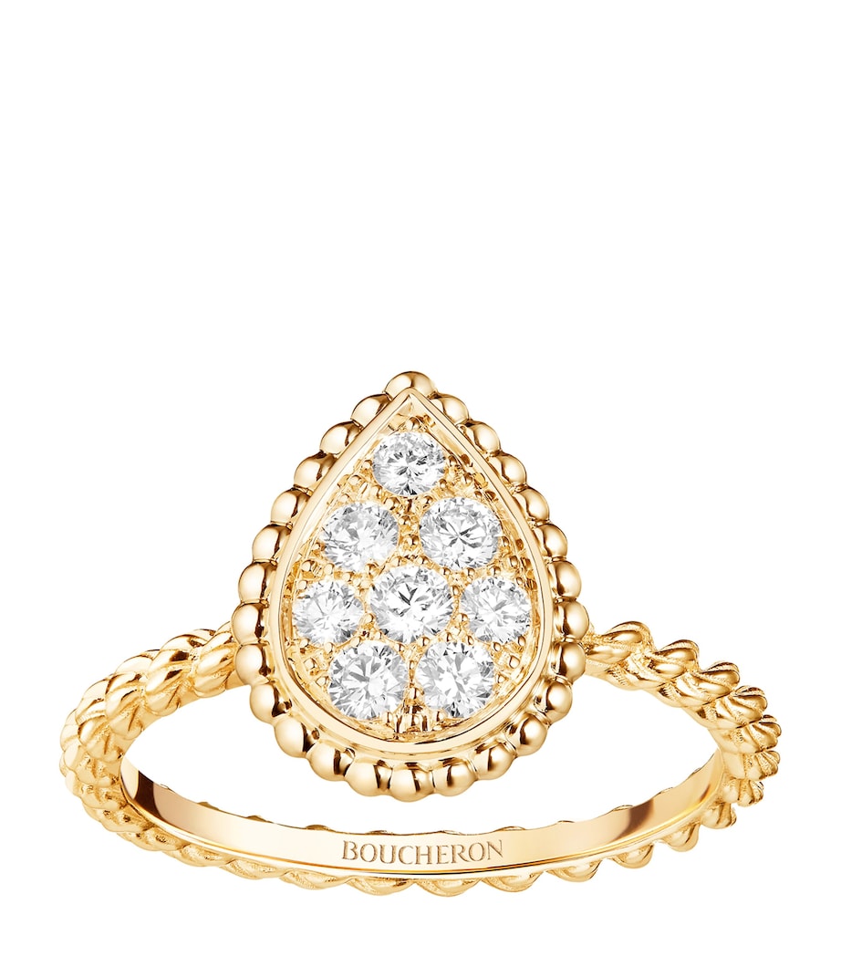 Boucheron Serpent Bohème 18kt gold diamond ring, imported from the UK