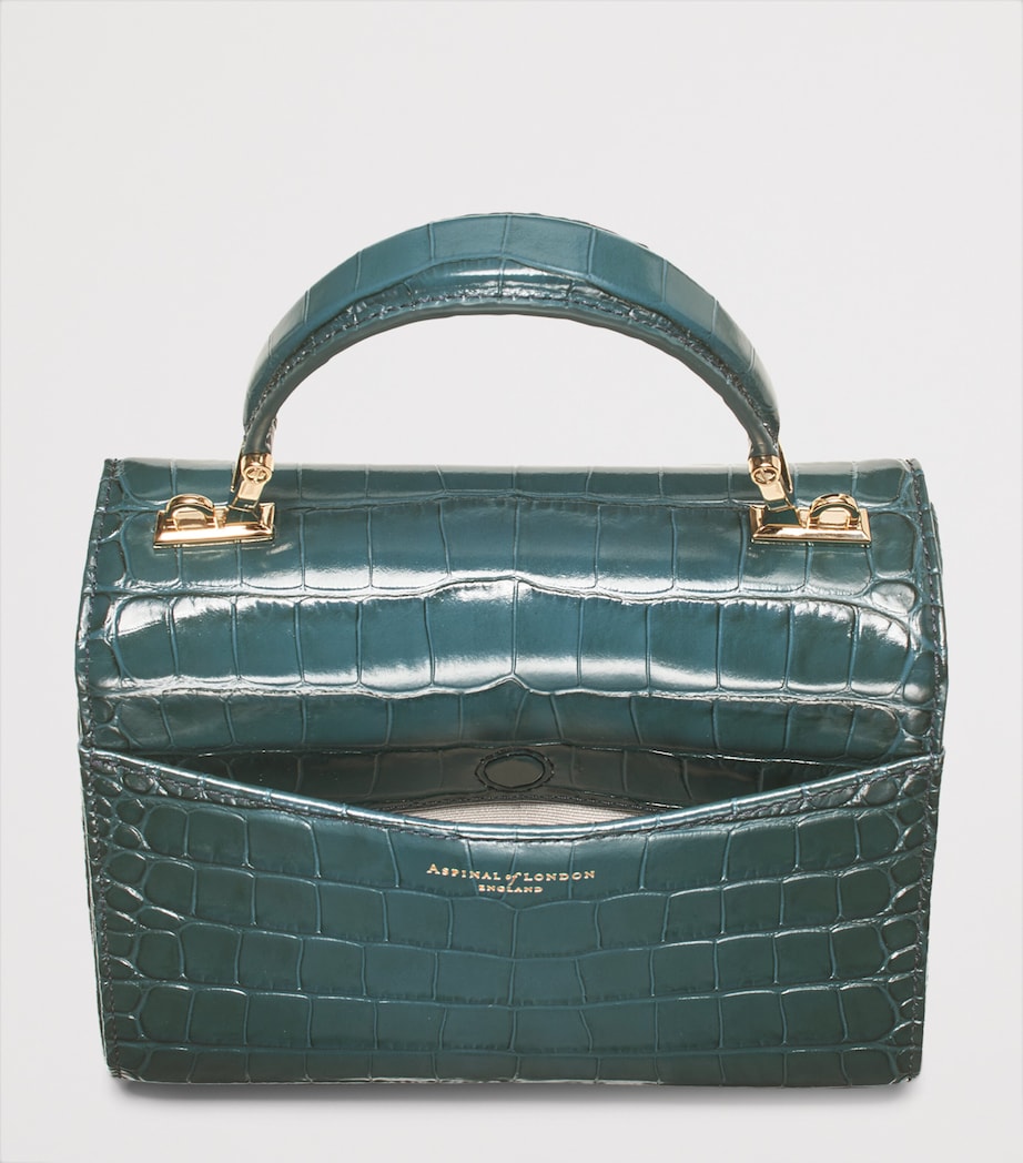 Aspinal of London Mayfair top-handle bag Italian leather shield lock, imported from the UK