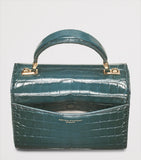 Aspinal of London Mayfair top-handle bag Italian leather shield lock, imported from the UK