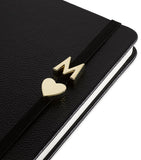 Moleskine gold-plated G notebook charm, imported from the UK