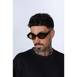 SVNX retro oval sunglasses black and brown (British brand)