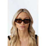 SVNX retro oval sunglasses black and brown (British brand)