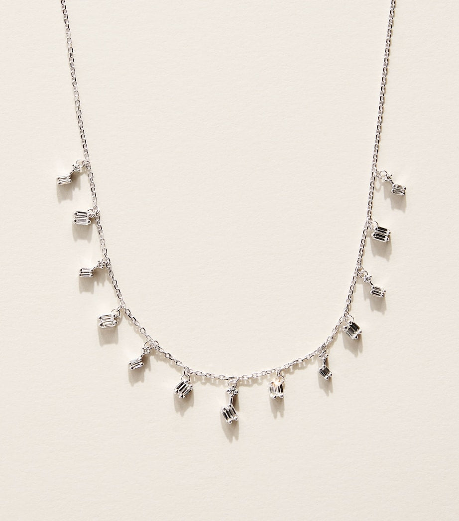Suzanne Kalan white gold diamond cascade necklace (British brand)