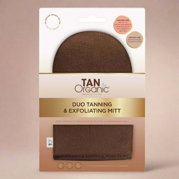 TanOrganic Duo Exfoliate and Tanning Glove, UK version