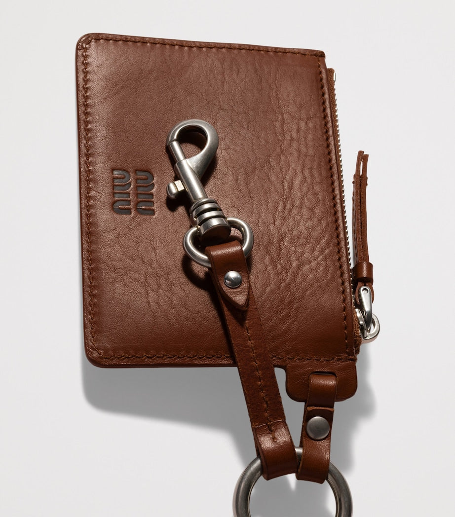 Miu Miu leather pouch keyring calfskin, UK version