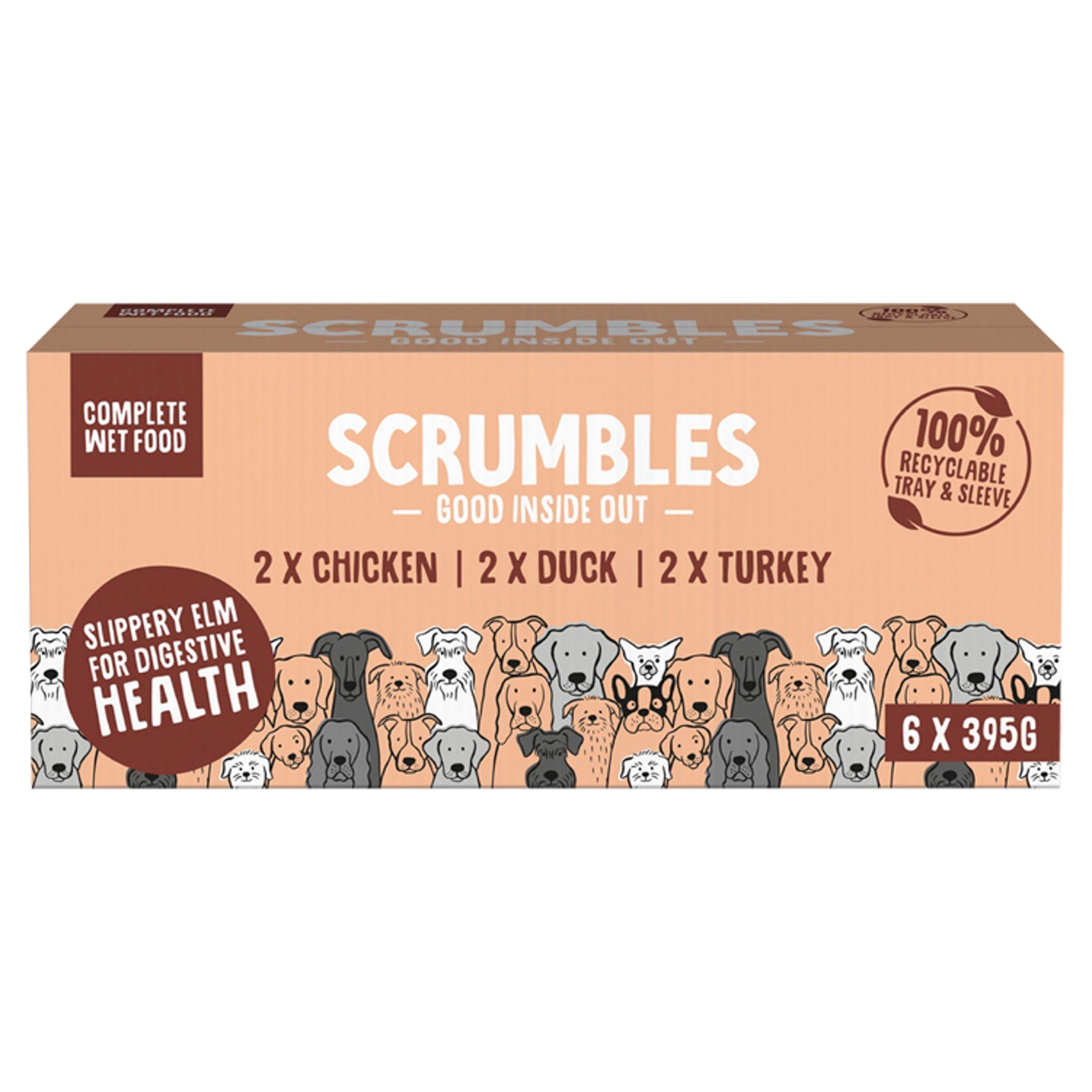 Scrumbles Meaty Wet Dog Food Trays 6x395g GOODS Sainsburys   