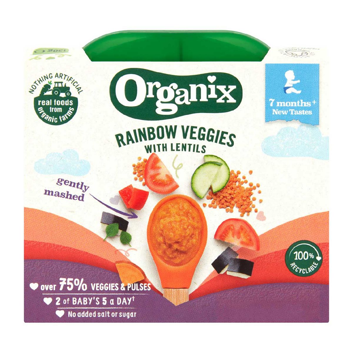 Organix Rainbow Veggies with Lentils 130g GOODS Boots   