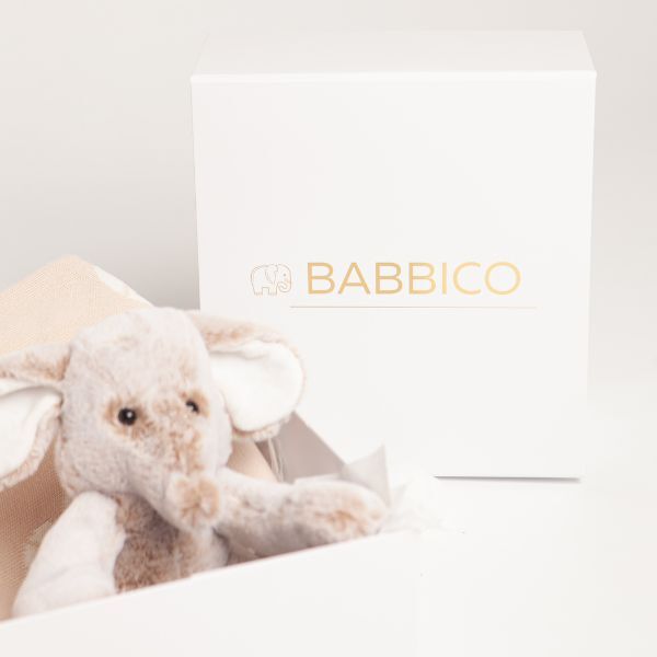 Babbico Beige Elephant Toy And Rattle Blanket Baby Gift Set GOODS Superdrug   