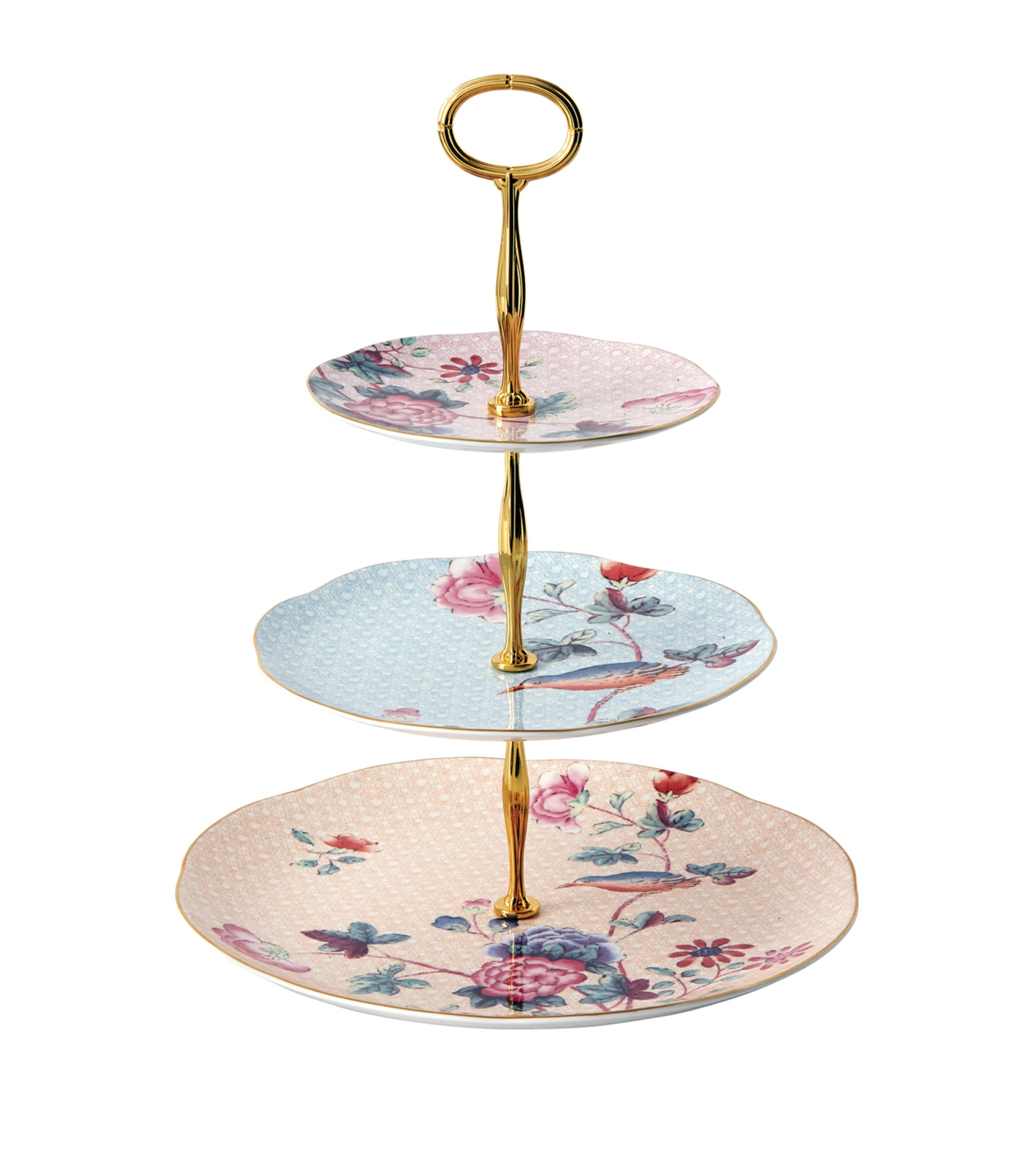 Wedgwood Cuckoo two-tier cake stand (British brand)