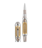 Montegrappa yellow gold Michelangelo rollerball pen with sterling silver barrel, imported from the UK