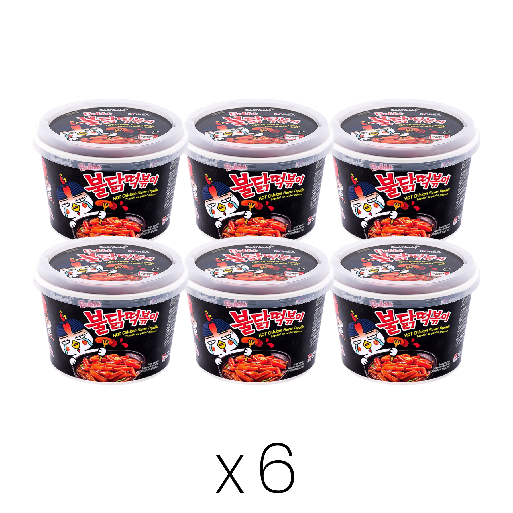 Samyang Buldak Topokki Bowl hot chicken flavour 6 pack - British product