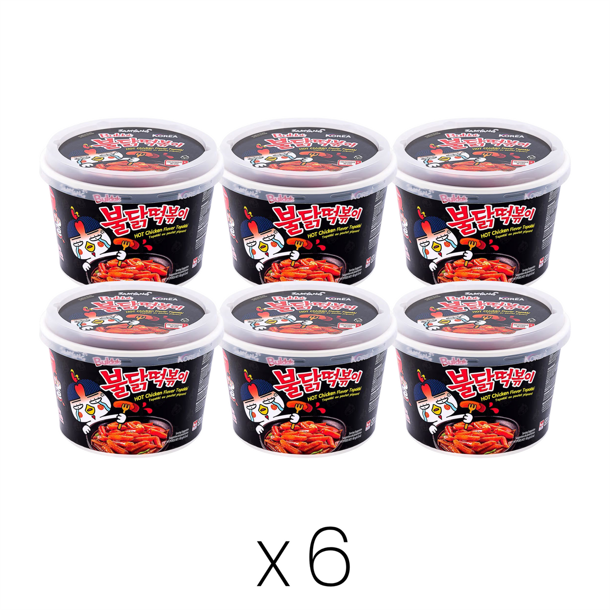 Samyang Buldak Topokki Bowl hot chicken flavour 6 pack - British product