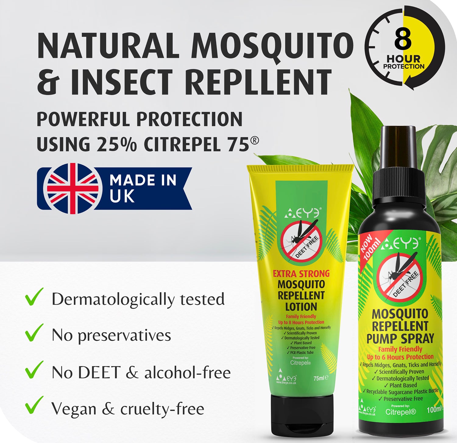 THEYE insect repellent solo traveller pack - British product