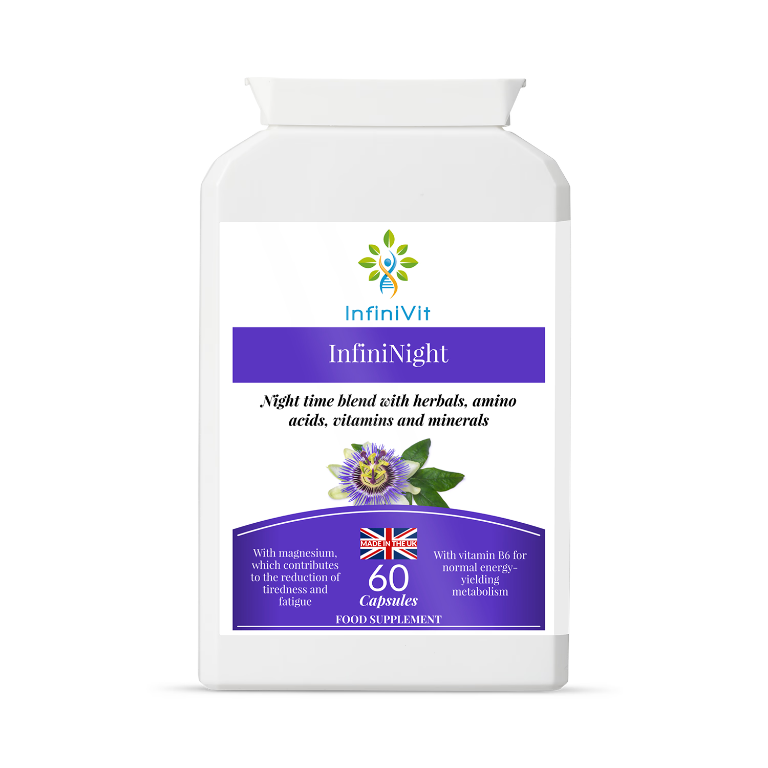 InfiniVit InfiniNight night-time supplement 60 capsules - British product