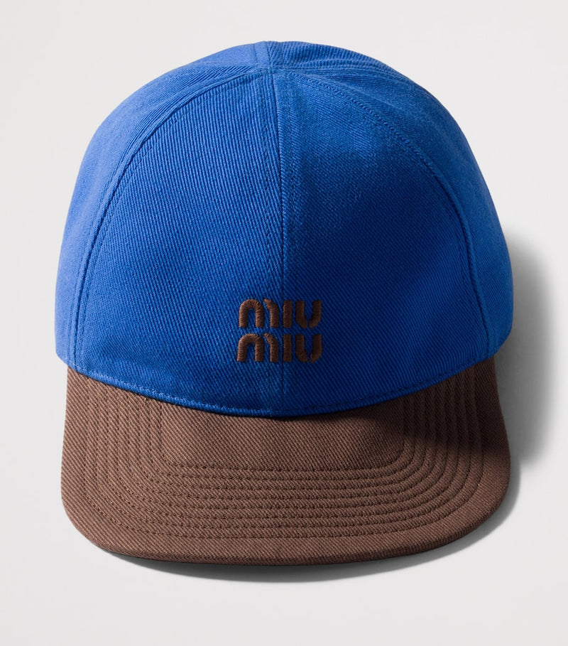 Miu Miu drill baseball cap (British brand)