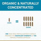 True Veda Organic Triphala supplement 180 capsules - British product